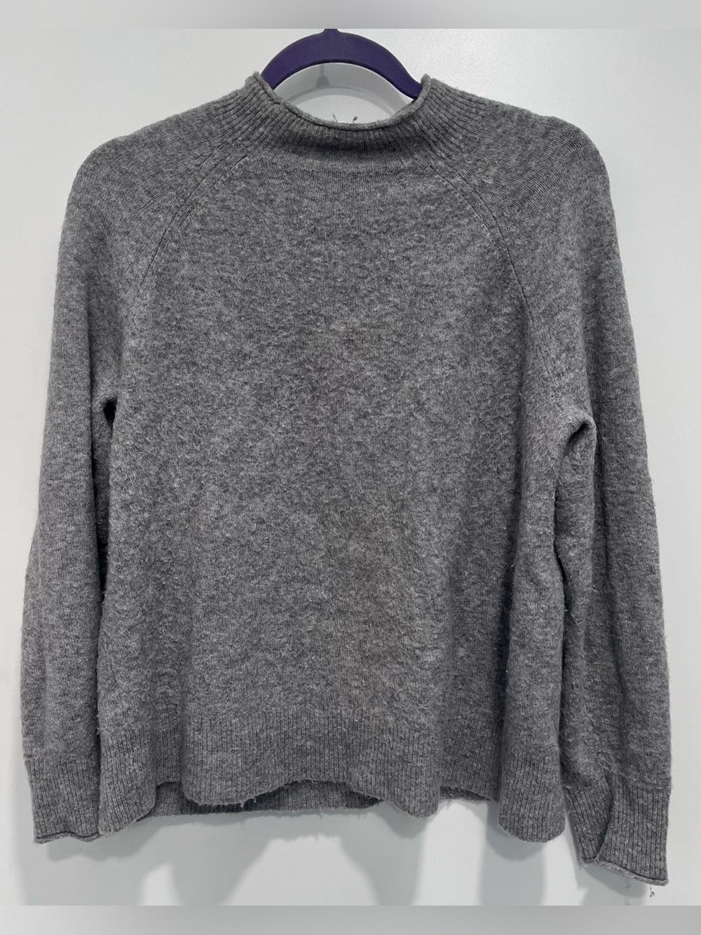 J. Crew Alpaca Merino Wool Rollneck Grey Crewneck Women's Sweater Size Medium